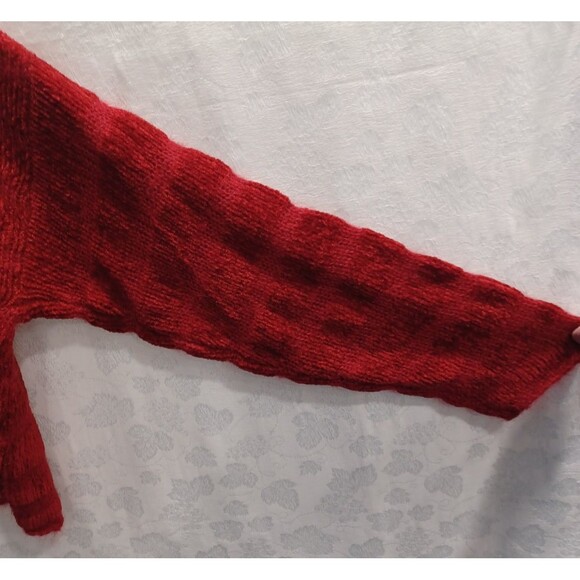 REFERENCE POINT BURGANDY CROP TOP LONG SLEEVE SWEATER WOMANS SIZE MED NWT - Picture 4 of 6